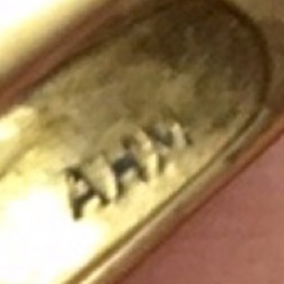 Vintage Pink Gemstone Ring Signed AHM - Picture 4 of 8